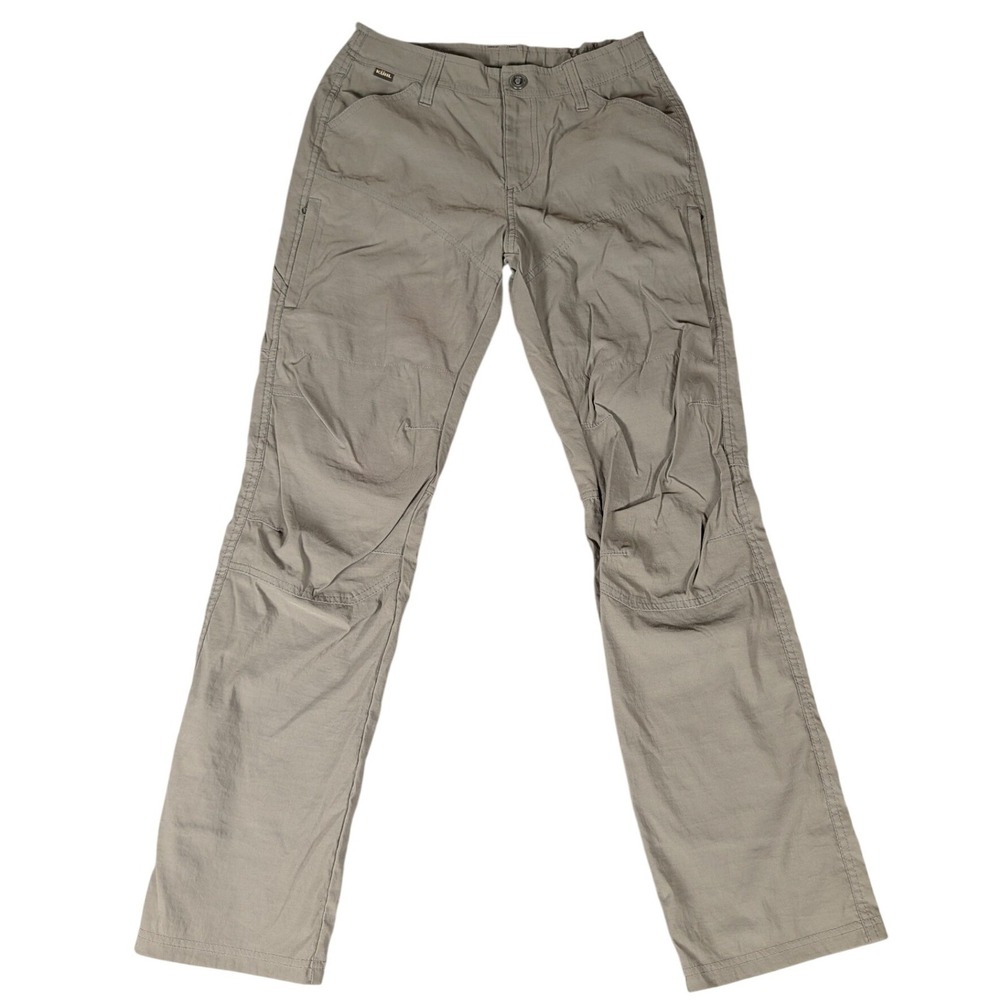 Kuhl Boys Hiking Pants Olive Green Articulated Knee Outdoor Cargo Trousers L
